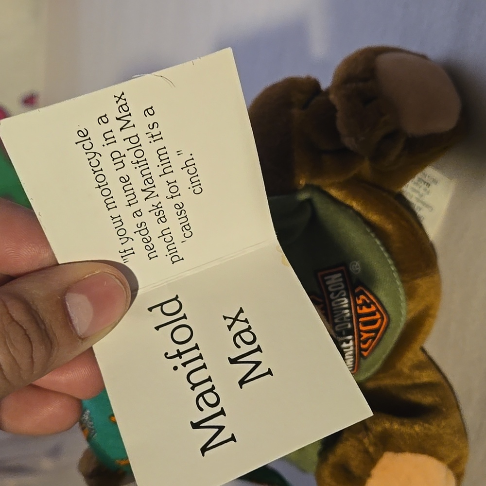 Vintage Harley-Davidson 1998 Biker Teddy Bear Set New With Tags - Picture 9 of 16